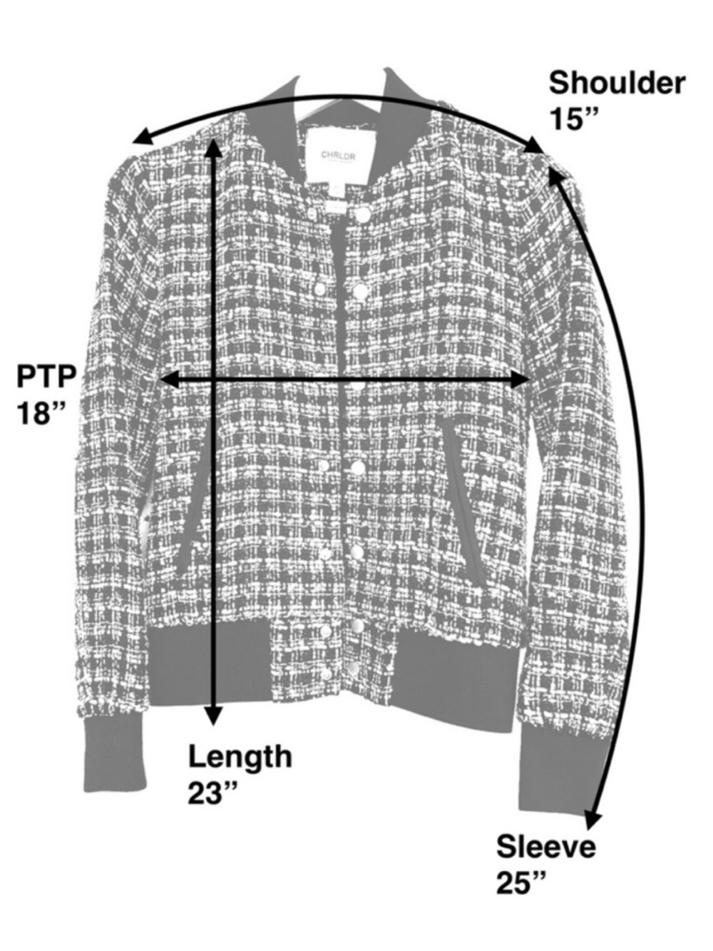 FIRM💲Drop CHRLDR tweed boucle varsity - Picture 5 of 10
